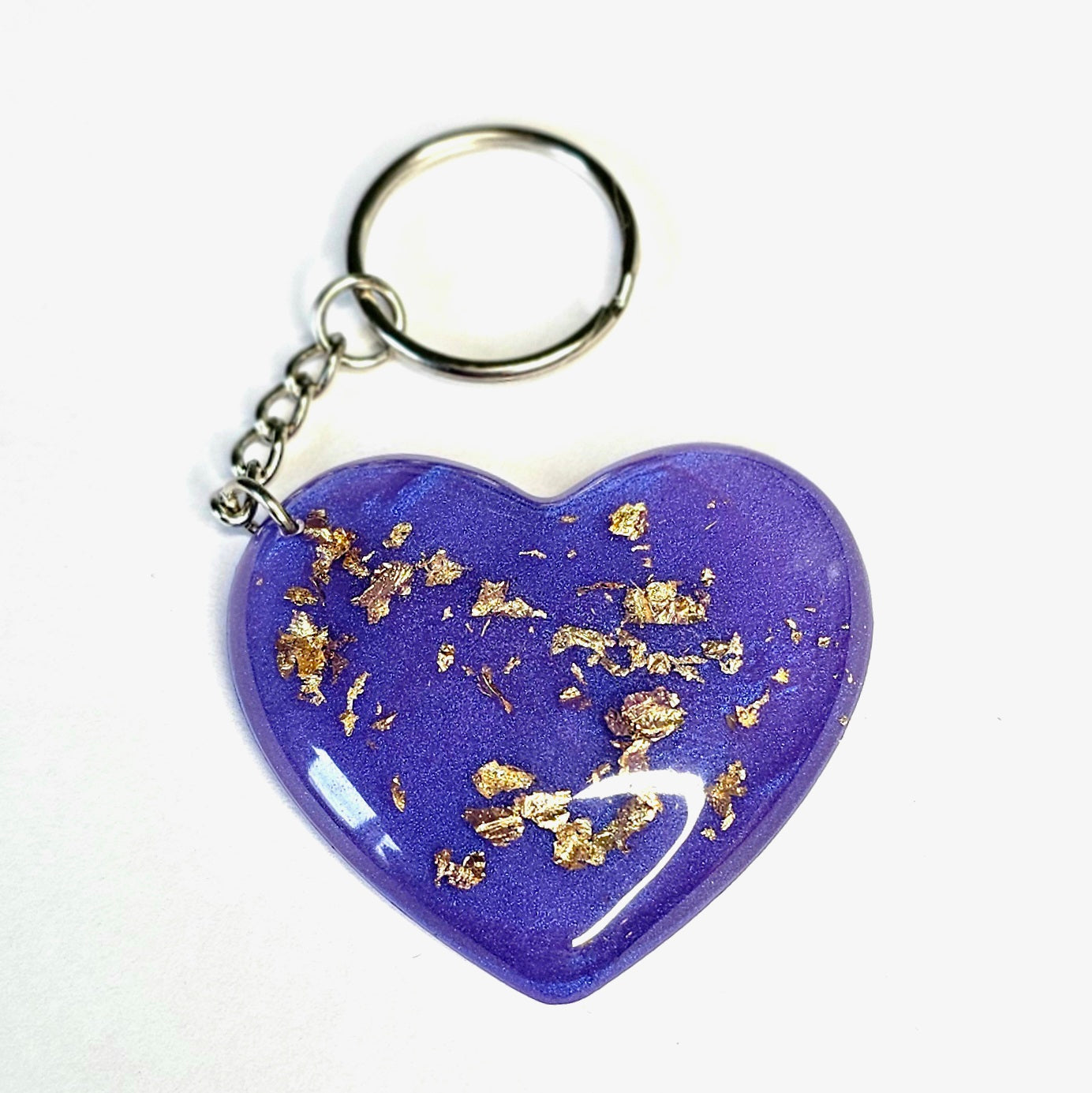 Resin Heart Keyring