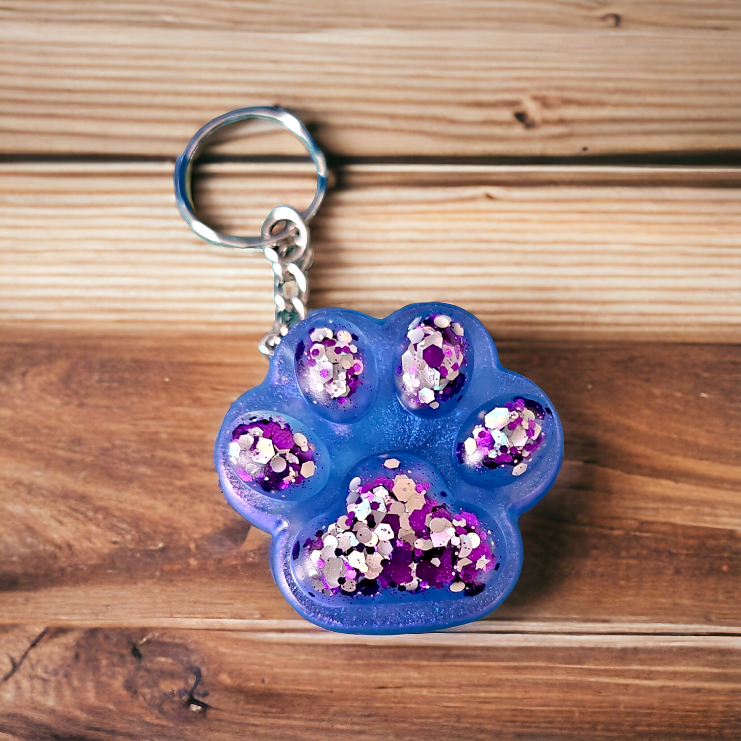 XL Paw Print Keyring