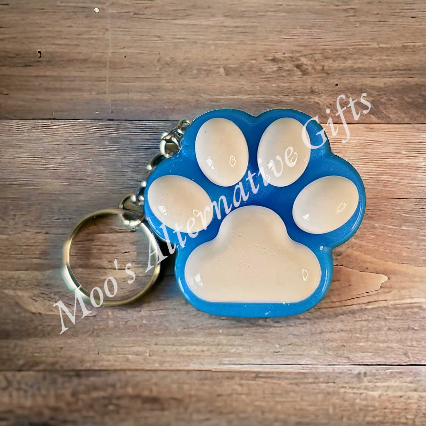 XL Paw Print Keyring