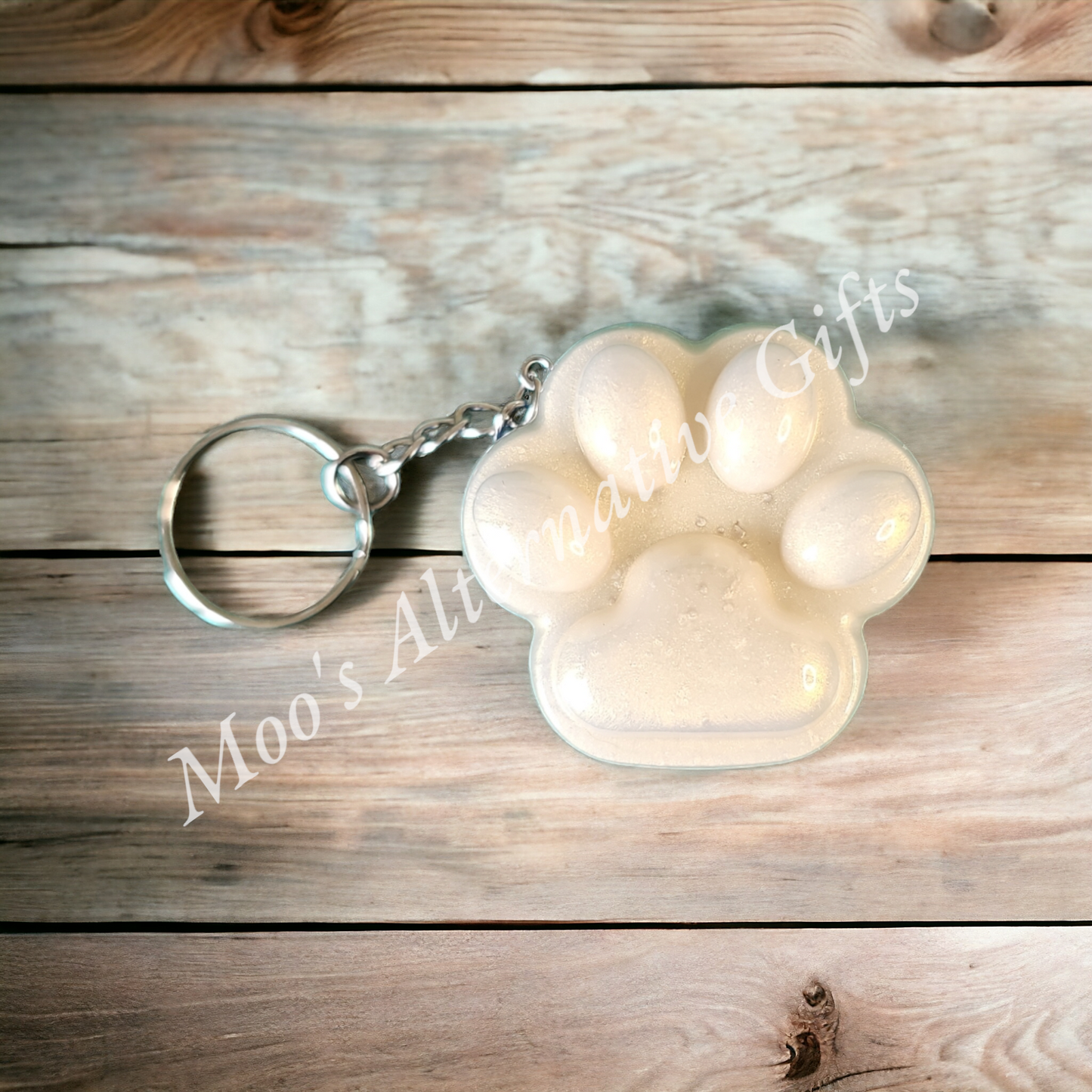 XL Paw Print Keyring