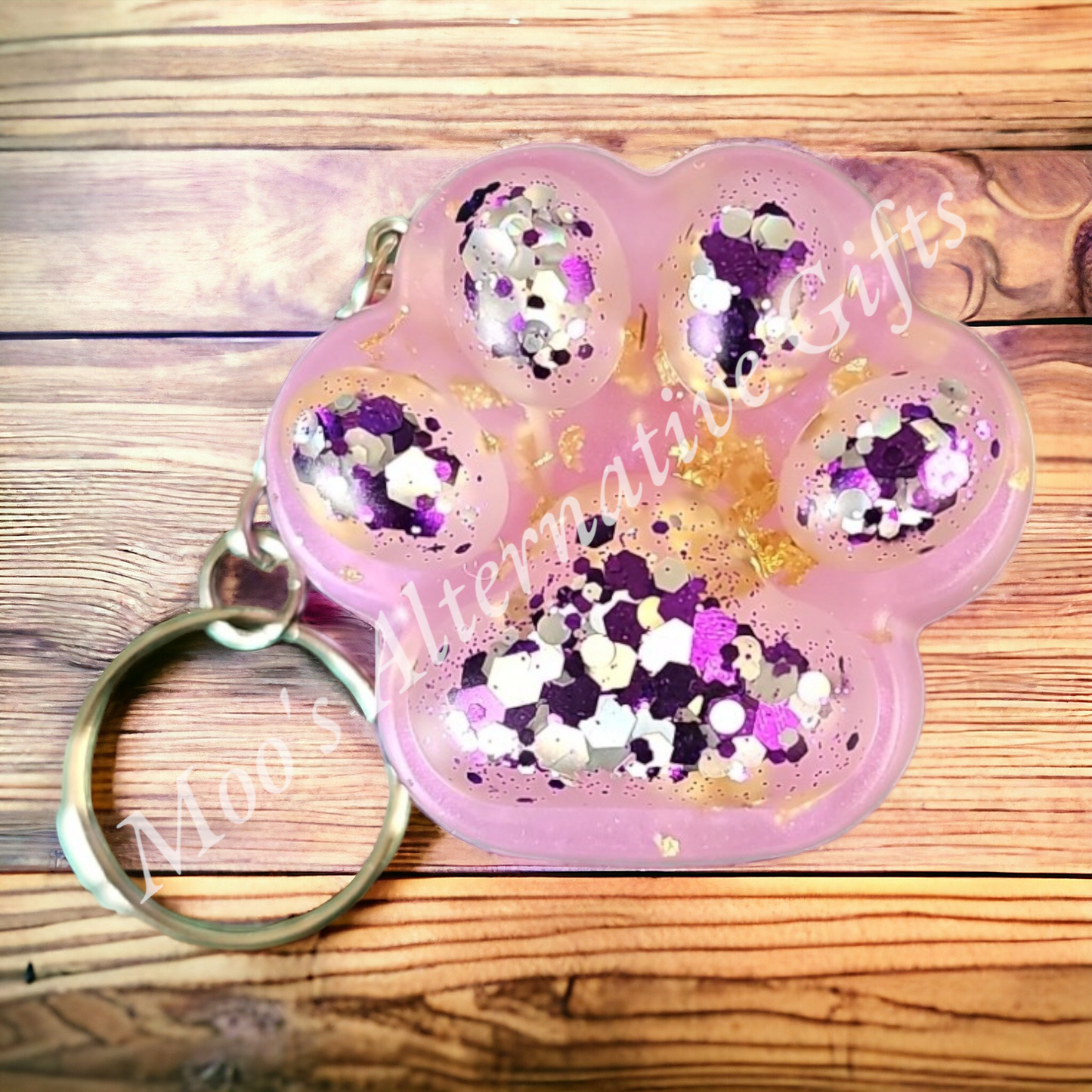 XL Paw Print Keyring