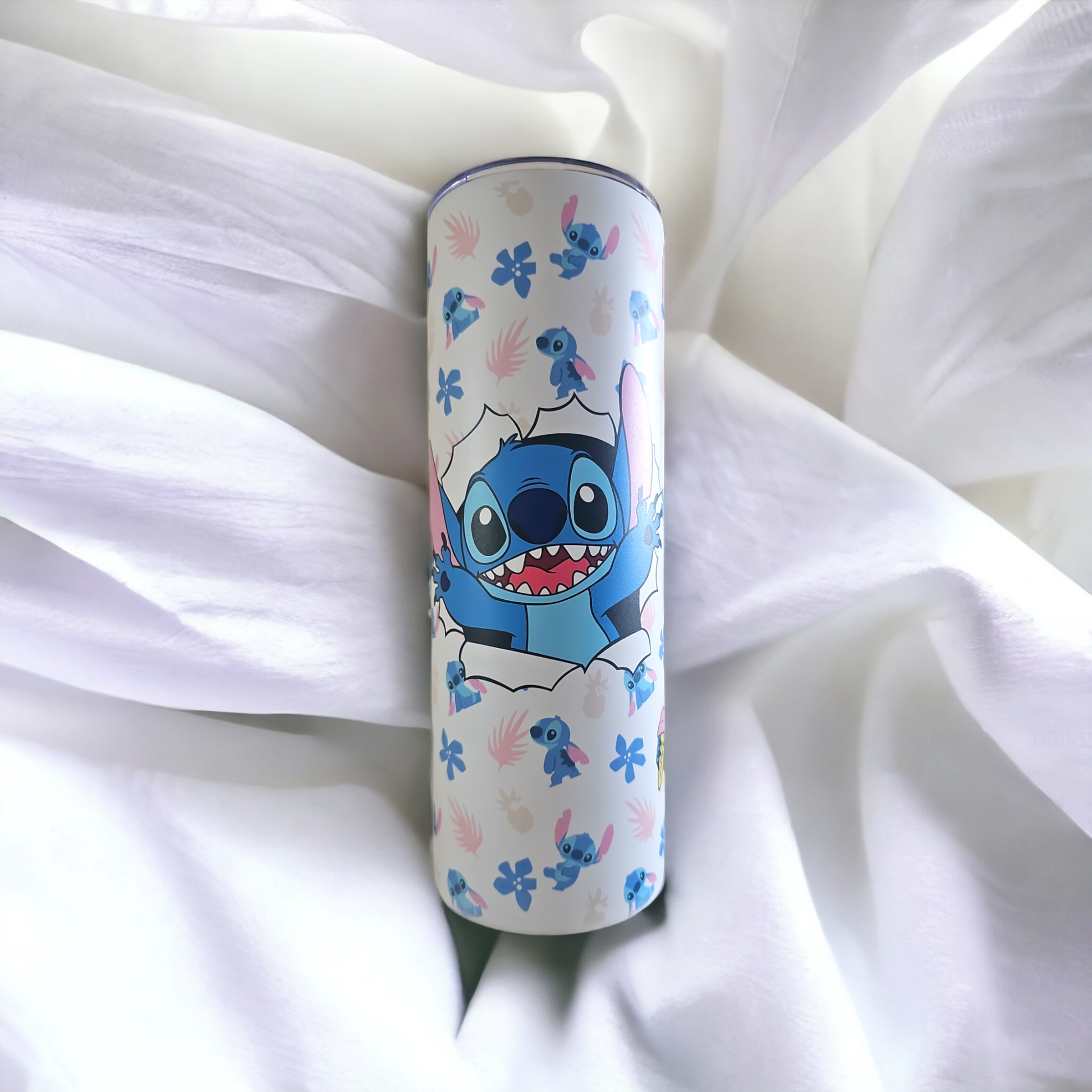 ✓BRAND NEW Stitch 20oz Travel Tumbler + FREE STITCH KEYCHAINS - Housewares