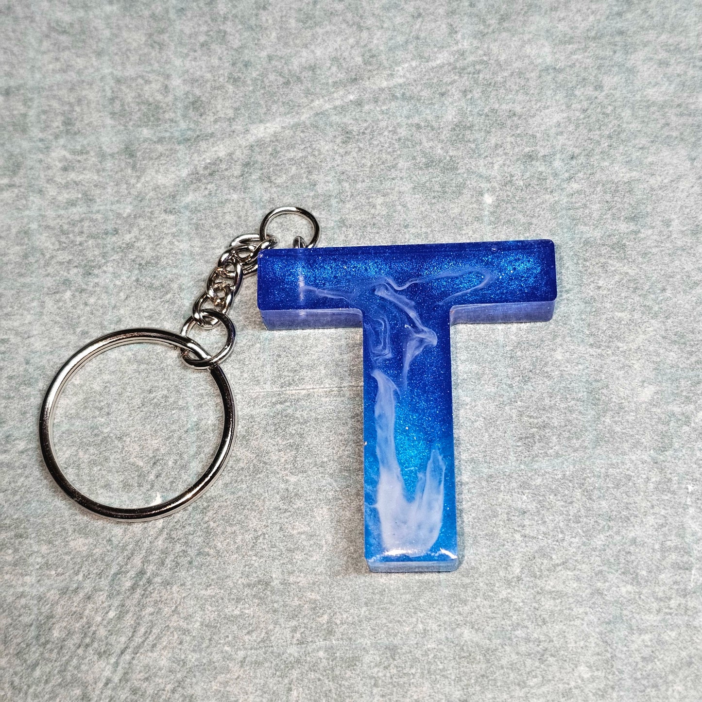 Resin Letter Keyring