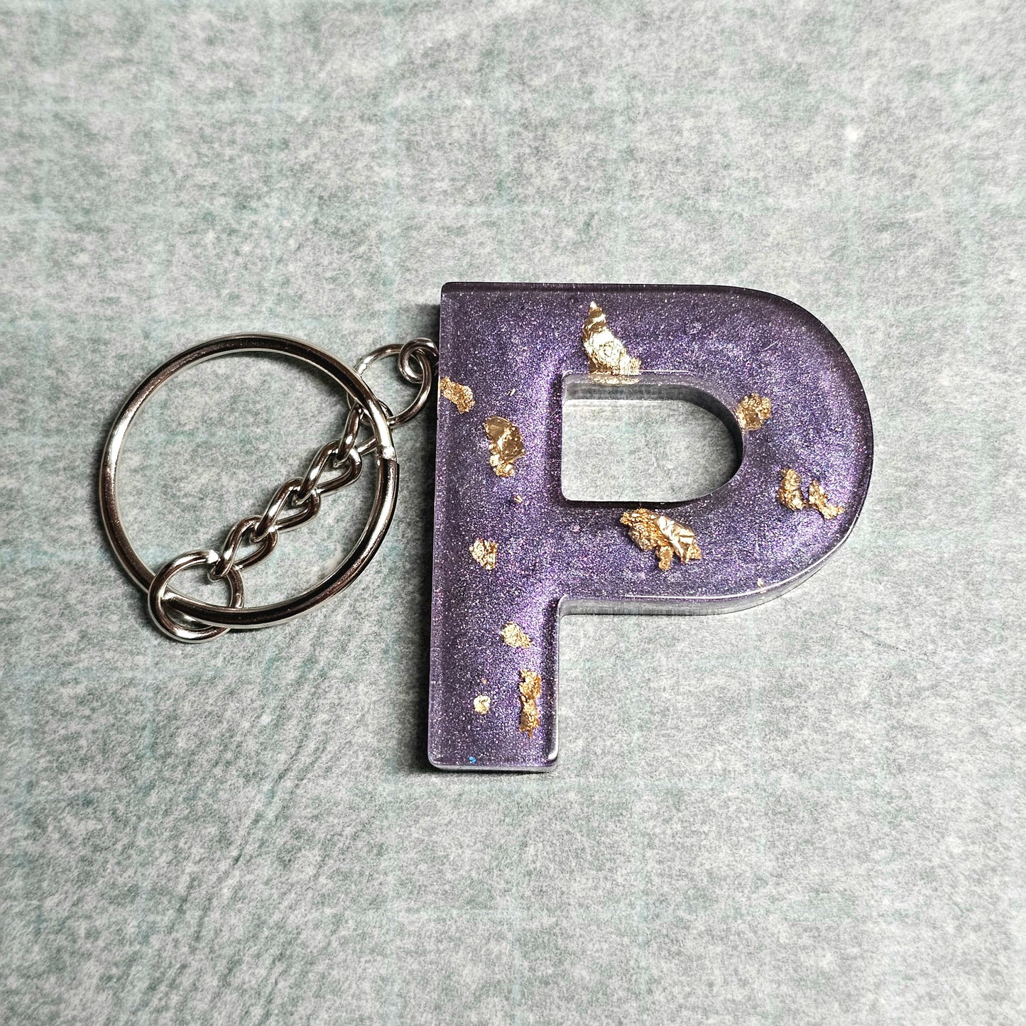 Resin Letter Keyring