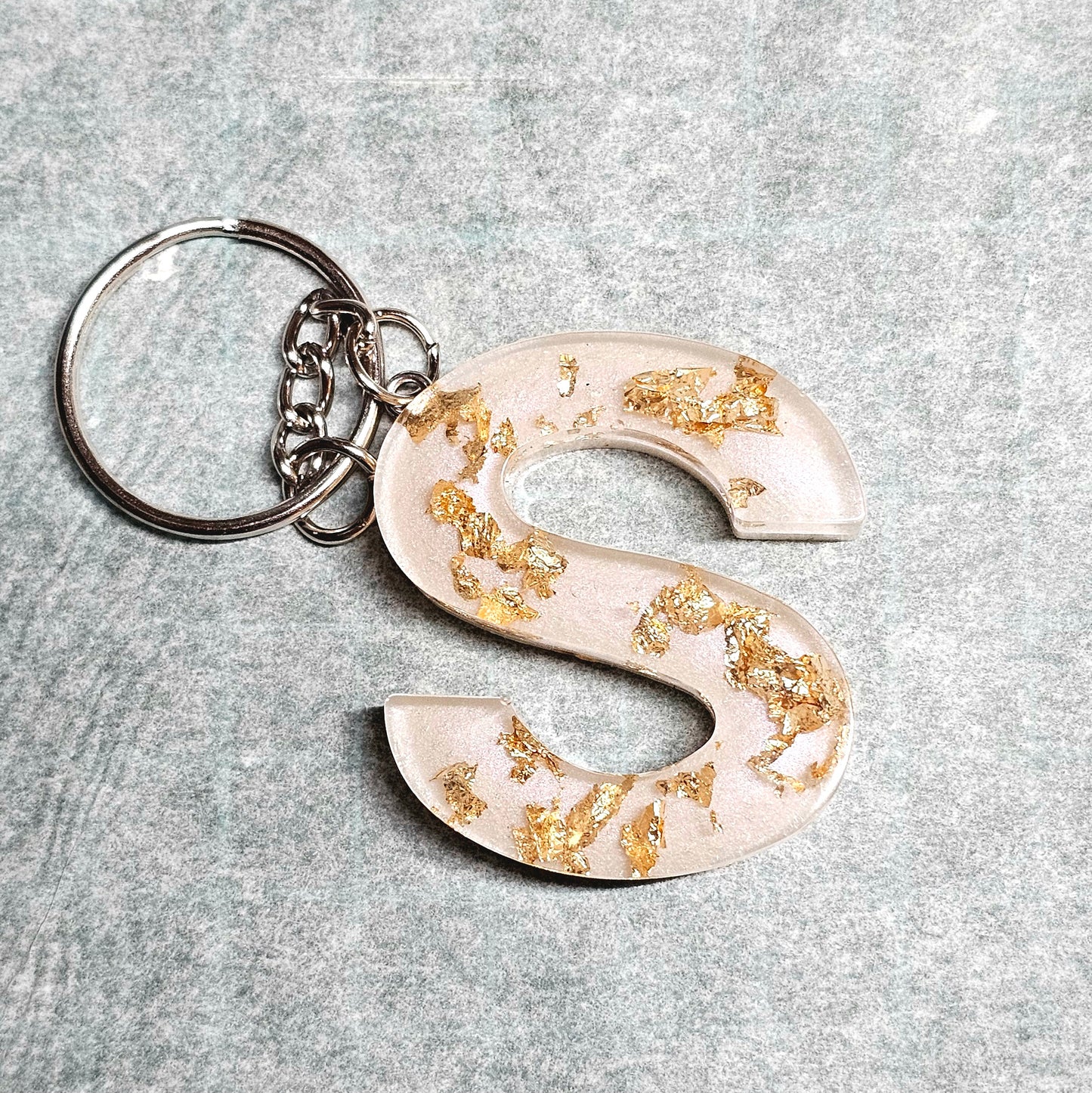 Resin Letter Keyring