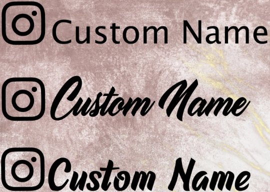2X Custom Instagram Decals - Missy Moo Vinyls
