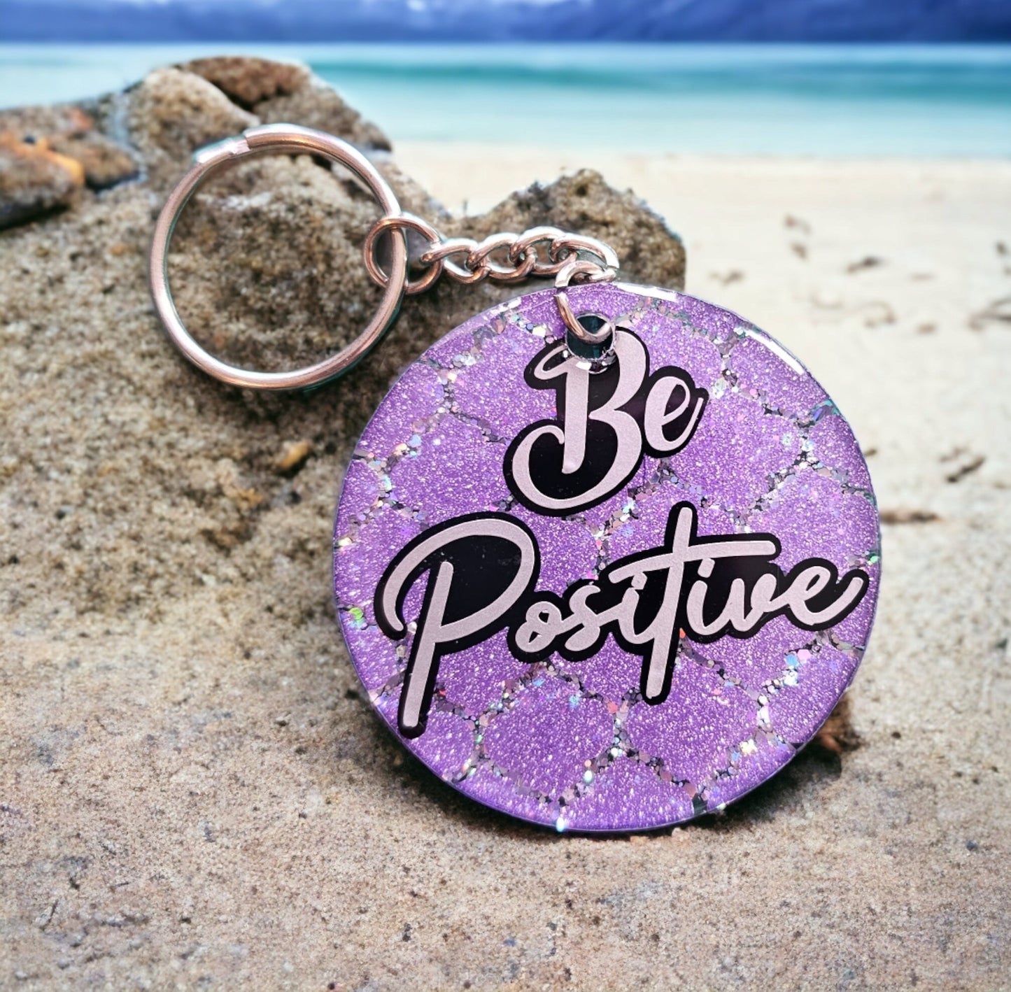 Be Positive Keyring - Missy Moo Vinyls