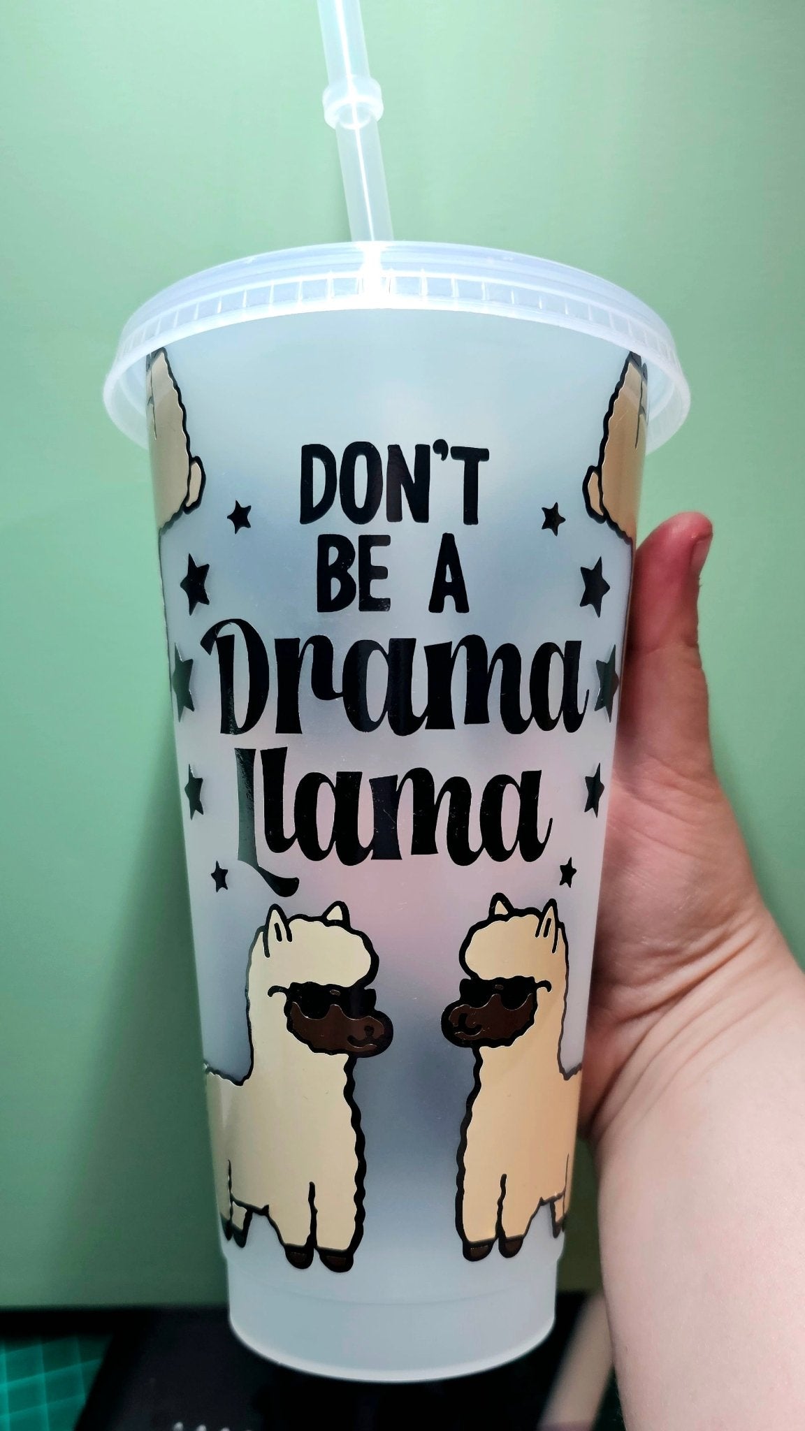 Drama Llama Cold Cup - Missy Moo Vinyls