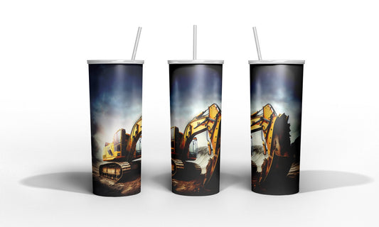 Excavator 20oz Tumbler - Missy Moo Vinyls