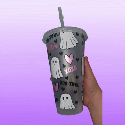 Hey Boo Cold Cup - Missy Moo Vinyls